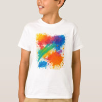 Camiseta artística colorida para niños