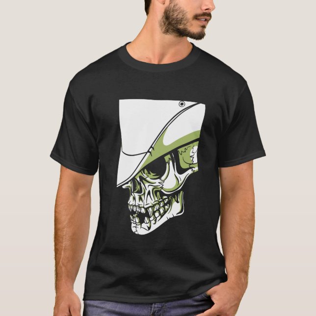 Camiseta Artística de Cowboy Skull Impresión de Guay a peti (Anverso)