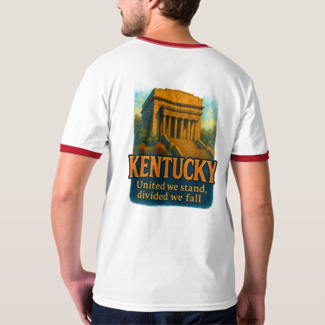 Camiseta artística de Kentucky bellamente diseñada (Reverso)