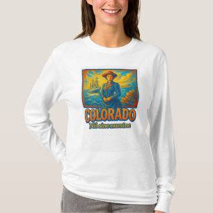 Camiseta artística del estado de Colorado - pintur