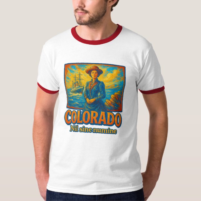 Camiseta artística del estado de Colorado - pintur (Anverso)