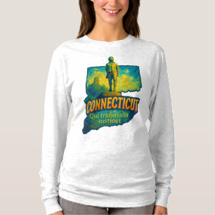 Camiseta artística del estado de Connecticut - pin
