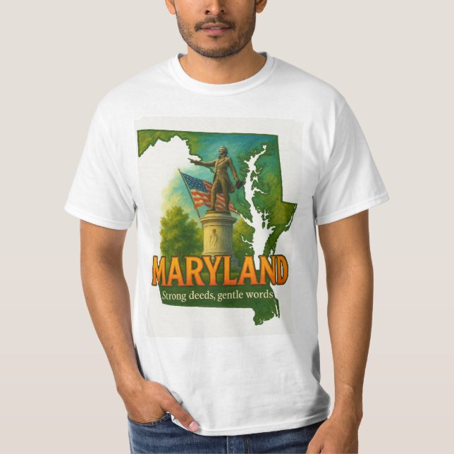 Camiseta artística del orgullo del estado de Maryl (Anverso)
