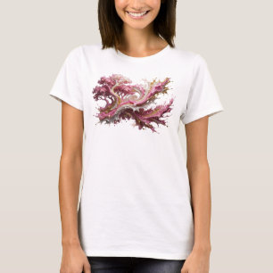 Camiseta Artística Dorada Declaración de Arte ABST