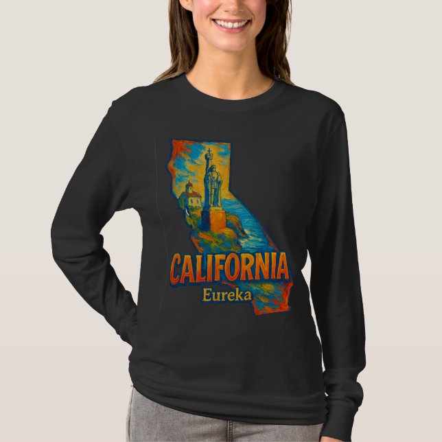Camiseta artística estatal de California - Brus de (Anverso)