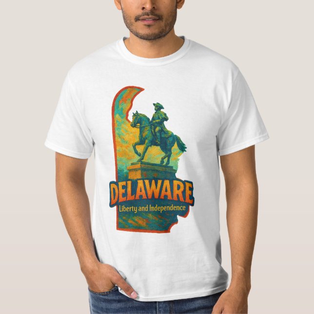 Camiseta artística estatal de Delaware - pintura a (Anverso)