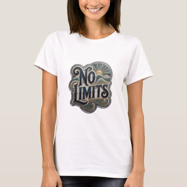 Camiseta Artística Gold NO LIMITS (Anverso)