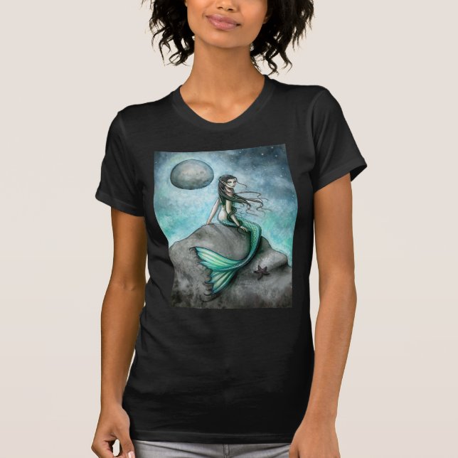 Camiseta artística gótica de la sirena (Anverso)