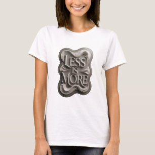 Camiseta Artística Gris MENOS ES MÁS