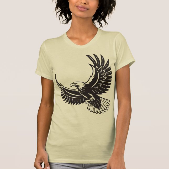 Camiseta artística para mujeres Boho Soaring Eagle (Anverso)