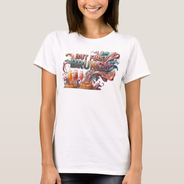 Camiseta Artística Roja PERO PRIMERO BRUNCH Statem (Anverso)