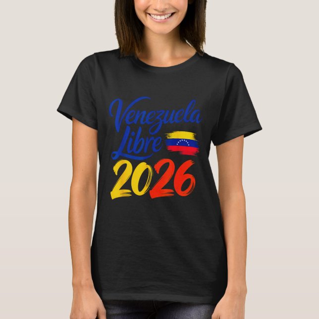 Camiseta artística Venezuela Libre Patriótica Libe (Anverso)