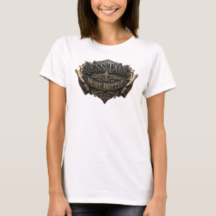 Camiseta Artístico Rosa MENOS CHARLA MÁS BOTELLA Motivo Art