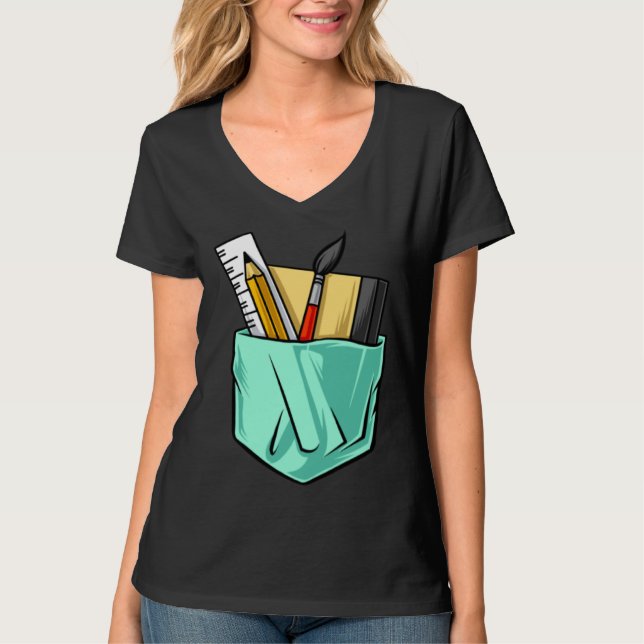 Camiseta Artists Artist Tools  Cute Pocket (Anverso)