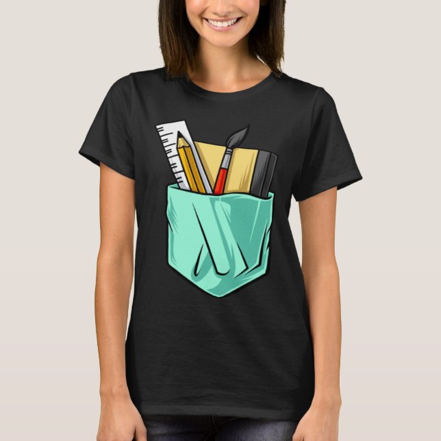 Camiseta Artists Artist Tools  Cute Pocket (Anverso)