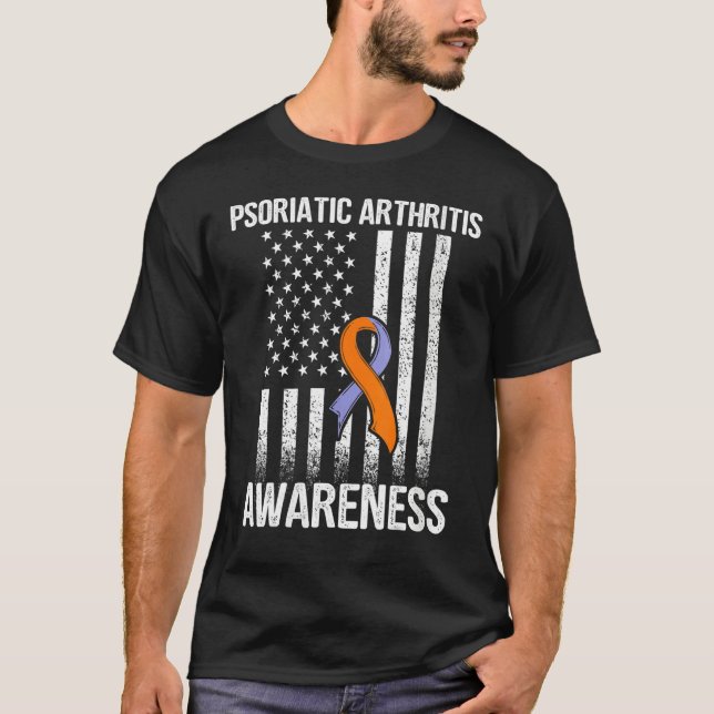 Camiseta Artritis Psa Psoriática Bandera Estadounidense Gue (Anverso)