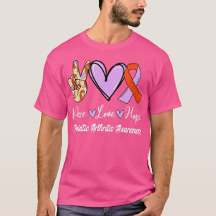 Camiseta Artritis psoriásica Paz Amor Esperanza Lavender Or