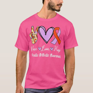 Camiseta Artritis psoriásica Paz Amor Esperanza Lavender Or