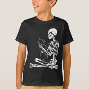 Camiseta Arts Kitty Skeleton Halloween Disstull Skull Y Ca