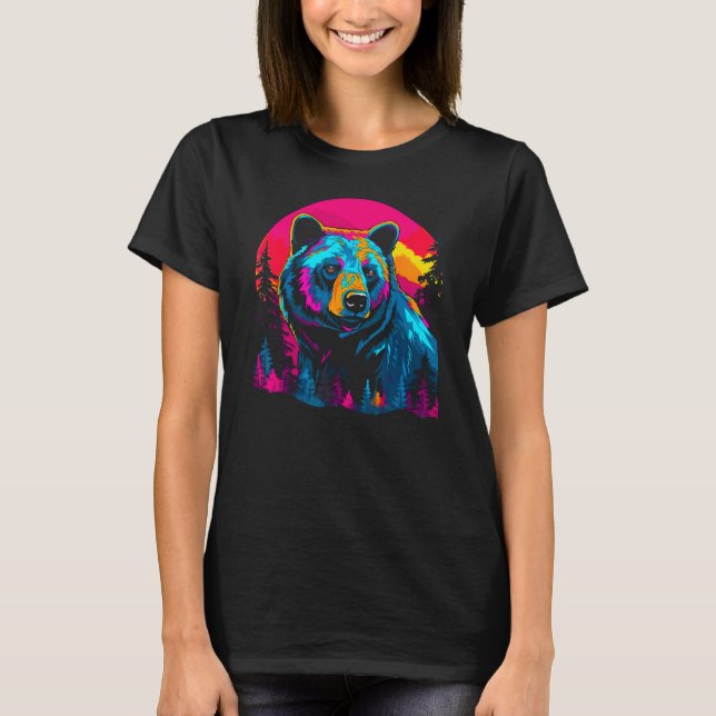 Camiseta Artsy Bear Face Spirit Animal (Anverso)