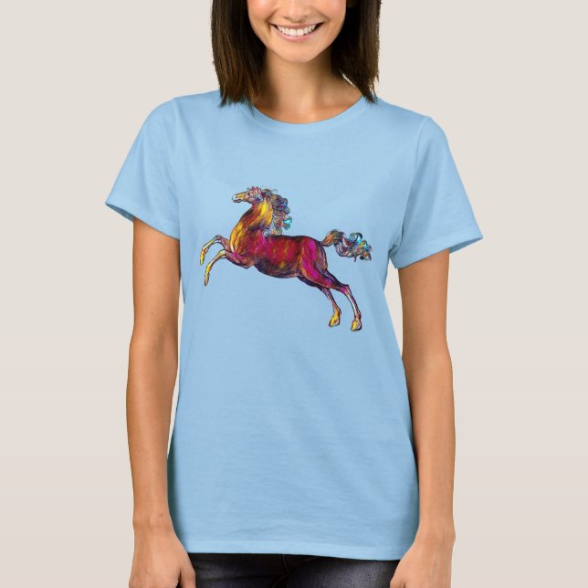 Camiseta Artsy Colorful Horse T-Shirt (Anverso)
