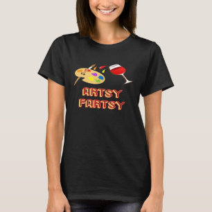Camiseta Artsy Fartsy Shirt Divertida Paleta de pintura de 