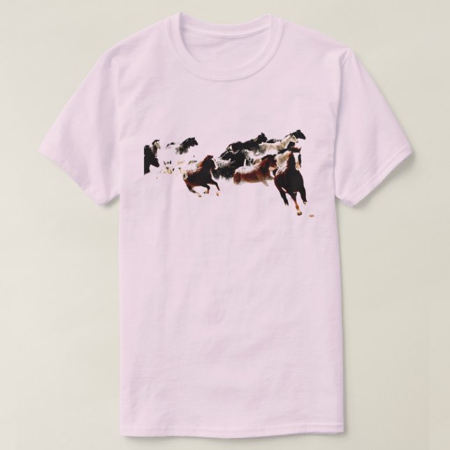 Camiseta Artsy Frisky Running Horses (Diseño del anverso)