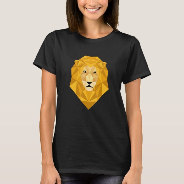 Camiseta Artsy Lion Puristic Wild Animal Art (Anverso)