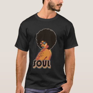 Camiseta Artsy Womens Funk Vintage años 70 Costume Afro Sou