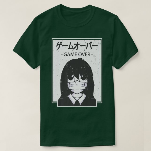 Camiseta Artwork Game Over Indie Japan Otaku  (Diseño del anverso)