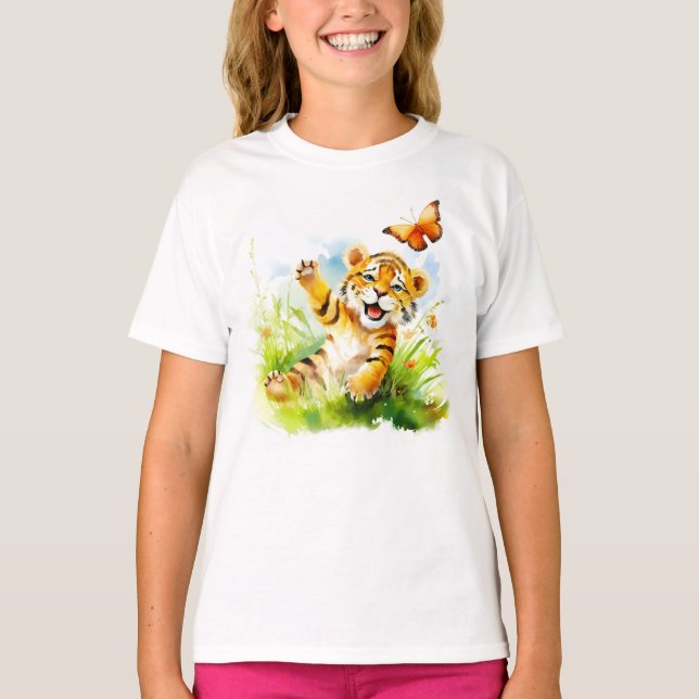 Camiseta Aru: Un bebé tigre soñado (Anverso)