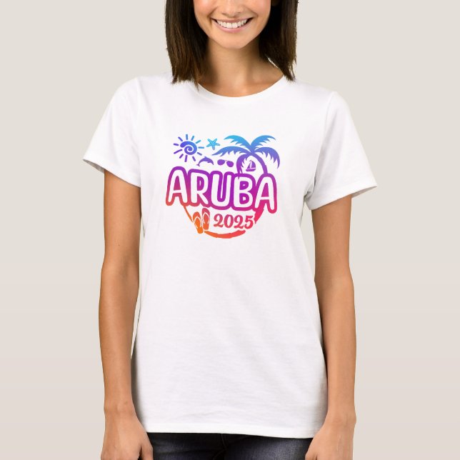 Camiseta Aruba 2025 Aruba Vacation or Trip Design (Anverso)