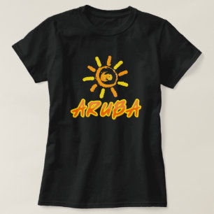 Camiseta Aruba amarillo brillante y naranja