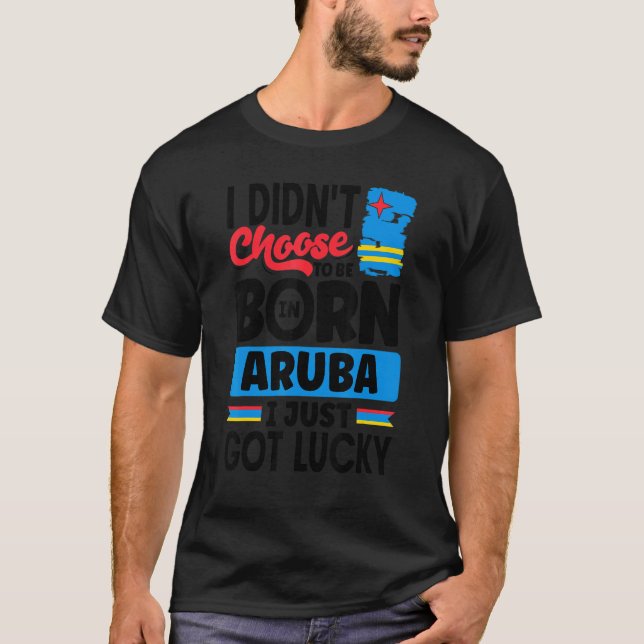 Camiseta Aruba Aruba Bandera Aruba Aruba Tengo Suerte 1 (Anverso)