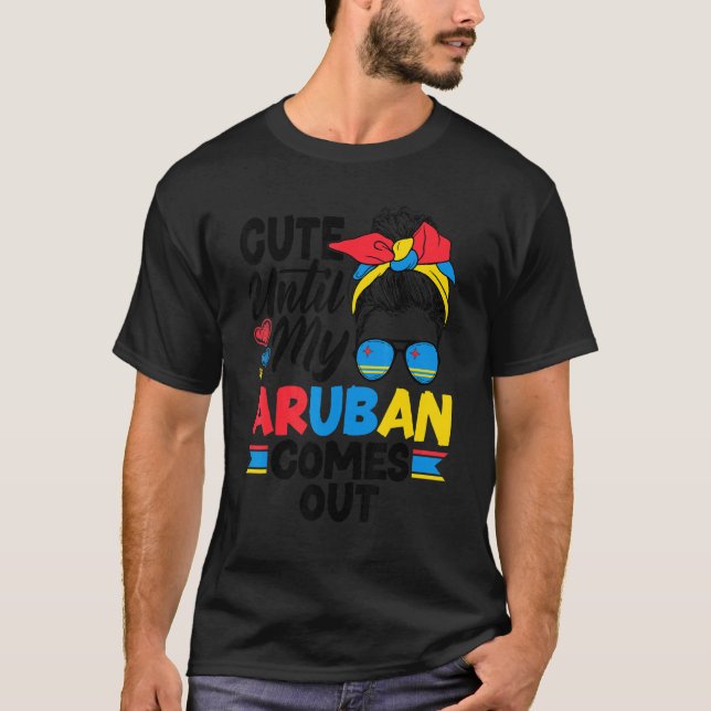 Camiseta Aruba Aruban Aruba Flag Cute Until My Aruban Comes (Anverso)