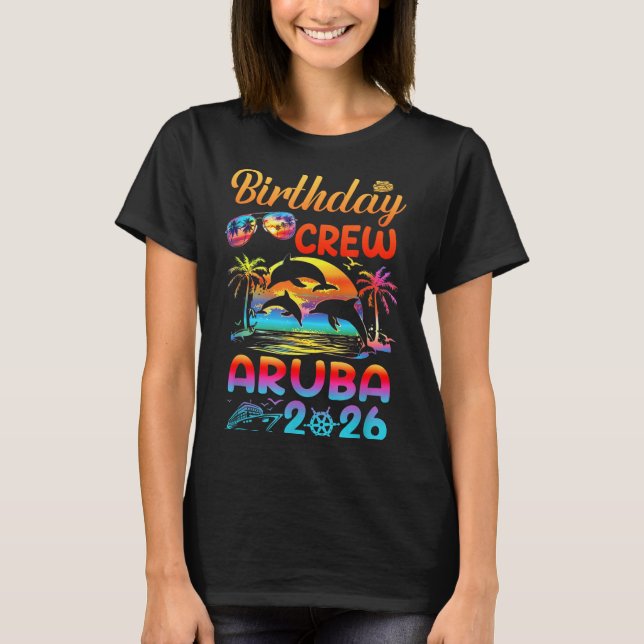 Camiseta Aruba Birthday Trip Vacation 2026 Matching Group  (Anverso)