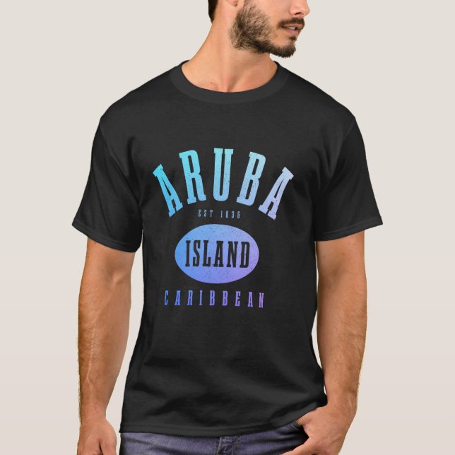 Camiseta Aruba Caribbean Souvenir Pride Vintage (Anverso)