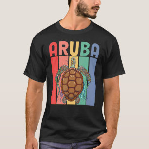 Camiseta Aruba Caribe Sea Turtle Family Vacation Retro