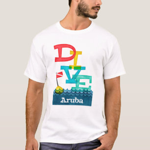 Camiseta Aruba Dive - Colorida Scuba