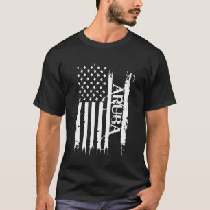 Camiseta Aruba Estados Unidos con la bandera de Estados Uni