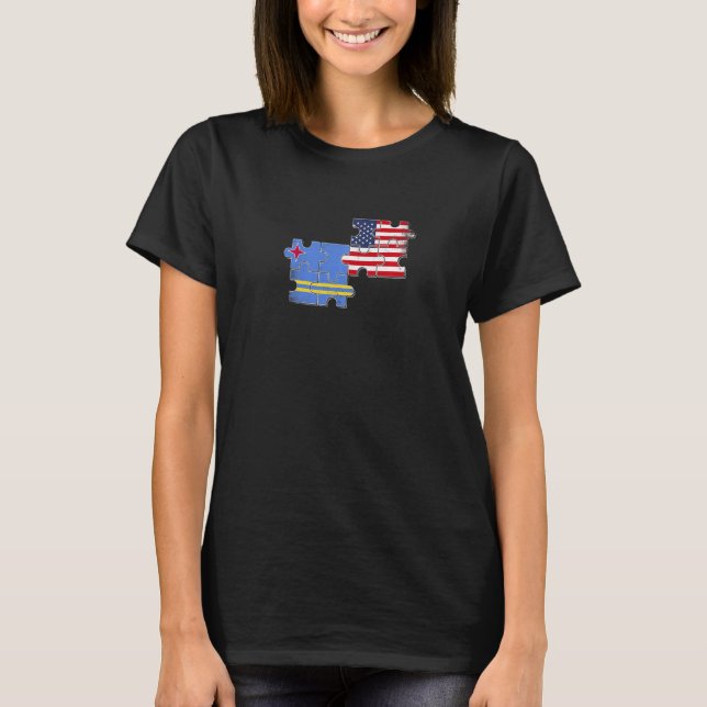 Camiseta Aruba Estados Unidos País de origen Aruba Bandera  (Anverso)