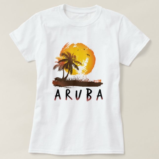 Camiseta Aruba grunge (Diseño del anverso)