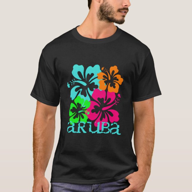 Camiseta Aruba Island Beach Tropical Paradise Travel Surf O (Anverso)