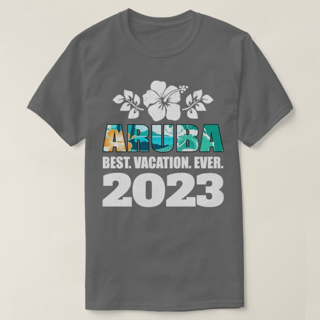 Camiseta Aruba Mejor Vacaciones De La Familia 2023 Souv (Diseño del anverso)