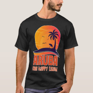 Camiseta Aruba One Happy Island Hermosa Playa Sunset