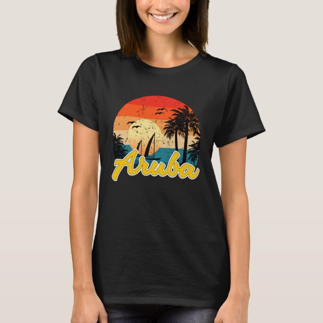 Camiseta Aruba Souvenirs Caribbean Islands Vacation Vacay M (Anverso)