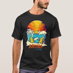 Camiseta Aruba Sunset Beach Caribe Vacaciones Familia Parej