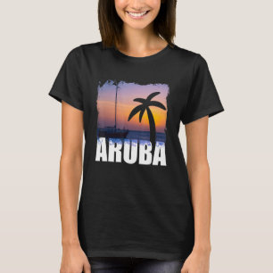 Camiseta Aruba Un Feliz Viaje Isla Embarcación de Vela Play