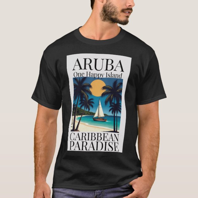 Camiseta Aruba, una isla feliz (Anverso)