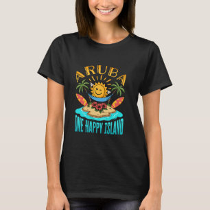 Camiseta Aruba Una Isla Feliz Turista Caribeño
